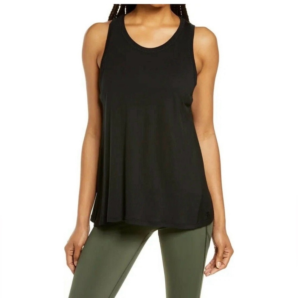 Sweaty Betty easy Peezy trapeze style tank top, black medium 8/10 EUC